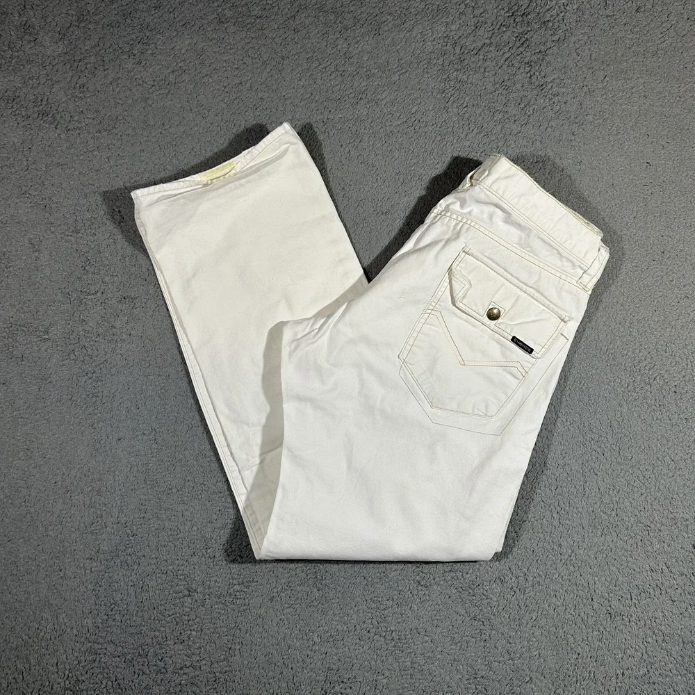 Y2k Energie Jean'session Mens Size 38x35 Regular White Jeans Pants #3626